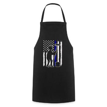 Painter Flag Silhouette Creative - Cooking Apron - black - Front - AI Model Male 185 dark (185cm)