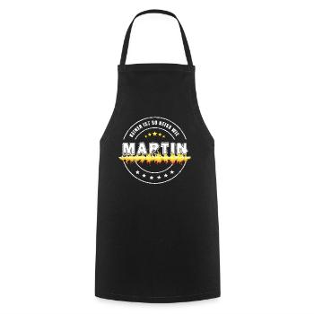 No one is as hot as MARTIN - Cooking Apron - black - Front - AI Model Male 185 dark (185cm)