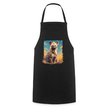 Hyène Hyène - Tablier de cuisine - noir - Devant - AI Model Male 185 dark (185cm)