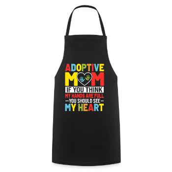Si vous pensez que mes mains sont une mère adoptive complète - Tablier de cuisine - noir - Devant - AI Model Male 185 dark (185cm)