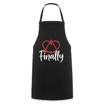 Finally Gotcha Day Foster Care Parenthood Funny - Cooking Apron - black - Front - AI Model Male 185 dark (185cm)