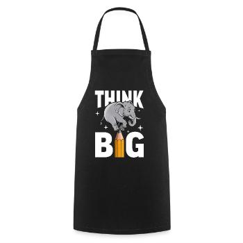 Think Big Elephant Thinkers, Dreamers and Visionaries - Cooking Apron - black - Front - AI Model Male 185 dark (185cm)