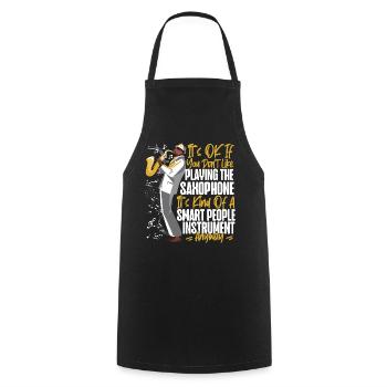 Saxophone It's Ok If You Don't - Kochschürze - Schwarz - Vorne - AI Model Male 185 dark (185cm)