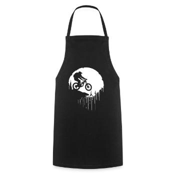 Mountain bikers - Cooking Apron - black - Front - AI Model Male 185 dark (185cm)