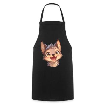 Jackals Jackal - Cooking Apron - black - Front - AI Model Male 185 dark (185cm)