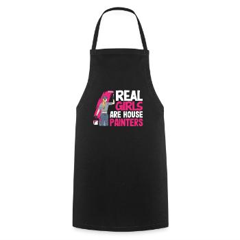 Real Girls Are House Painters - Cooking Apron - black - Front - AI Model Male 185 dark (185cm)