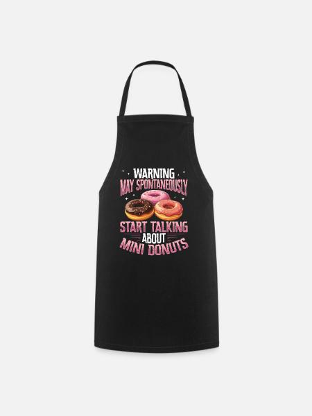 Donuts Donut - Cooking Apron - black