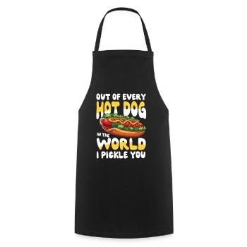Out Of Every Hot Dog In The World I Pickle You - Kochschürze - Schwarz - Vorne - AI Model Male 185 dark (185cm)