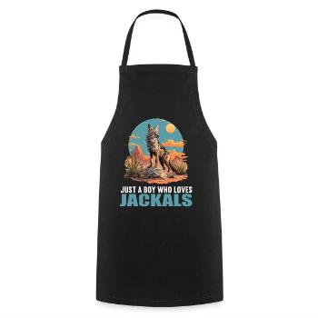 Jackals Jackal - Cooking Apron - black - Front - AI Model Male 185 dark (185cm)