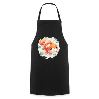 Koi Koi Carpe - Tablier de cuisine - noir - Devant - AI Model Male 185 dark (185cm)