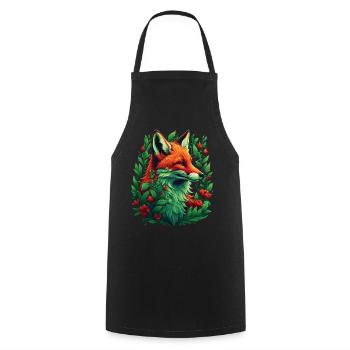 Lustiges Fuchs Fox Kunst Tier Natur Wildtier Tiere - Kochschürze - Schwarz - Vorne - AI Model Male 185 dark (185cm)