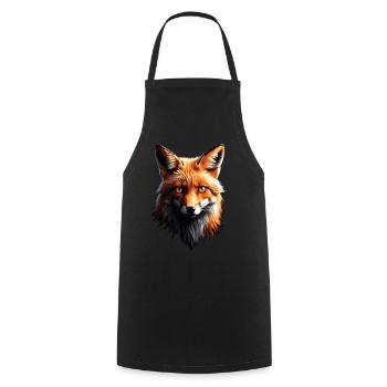 Funny Fox Fox Art Animal Nature Wildlife Animals - Cooking Apron - black - Front - AI Model Male 185 dark (185cm)