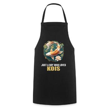 Koi Koi Carpe - Tablier de cuisine - noir - Devant - AI Model Male 185 dark (185cm)