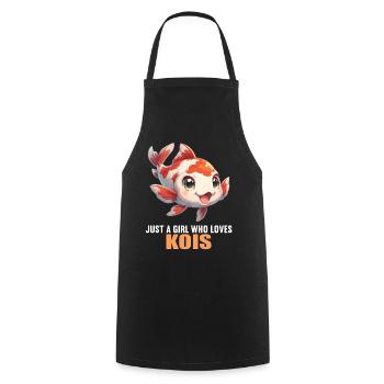 Koi Koi Carpe - Tablier de cuisine - noir - Devant - AI Model Male 185 dark (185cm)