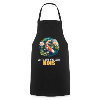 Koi Koi Carpe - Tablier de cuisine - noir - Devant - AI Model Male 185 dark (185cm)