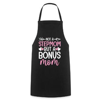 Keine Stiefmutter Lustige Mutter Bonus Mutter Zweite Mutter - Kochschürze - Schwarz - Vorne - AI Model Male 185 dark (185cm)