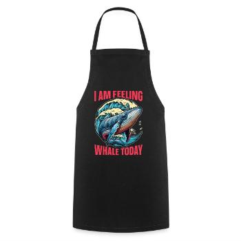 Whale Watching I Am Feeling Whale Marine Biologist - Cooking Apron - black - Front - AI Model Male 185 dark (185cm)