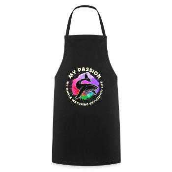 Whale Watching My Passion My Whale Marine Animal - Cooking Apron - black - Front - AI Model Male 185 dark (185cm)
