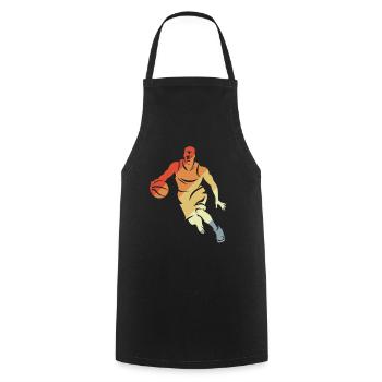 Basketball Player Vintage - Cooking Apron - black - Front - AI Model Male 185 dark (185cm)