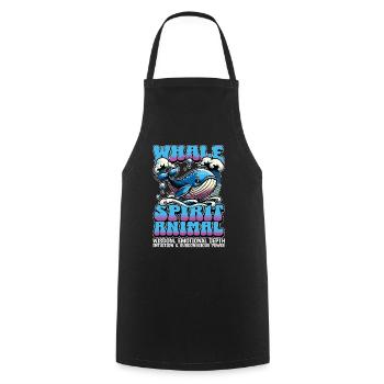Whale Spirit Animal Wisdom Sailing Whale Watching - Kochschürze - Schwarz - Vorne - AI Model Male 185 dark (185cm)