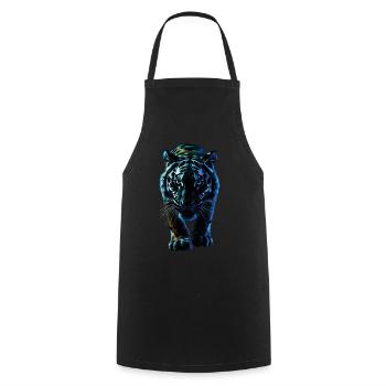 Funny Tiger Art Animal Nature Wildlife Animals Zoo - Cooking Apron - black - Front - AI Model Male 185 dark (185cm)