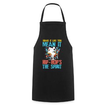 Shake It Like You Mean It Hip Hop's The Spirit - Kochschürze - Schwarz - Vorne - AI Model Male 185 dark (185cm)