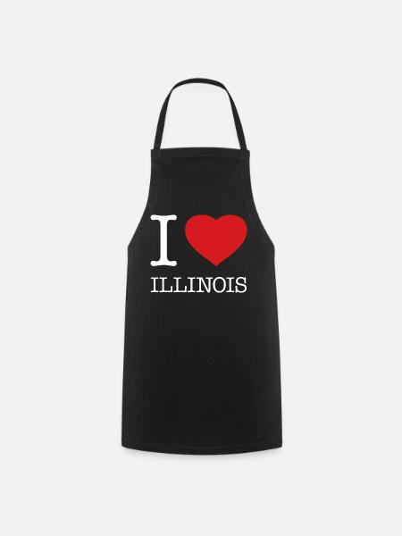 I LOVE ILLINOIS - Kochschürze - Schwarz