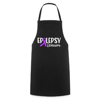 Epilepsy Warrior Nervous System Disorder - Cooking Apron - black - Front - AI Model Male 185 dark (185cm)