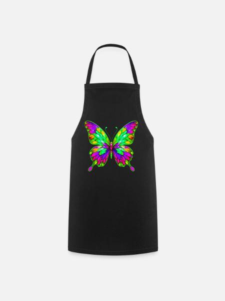 Schmetterling - Kochschürze - Schwarz