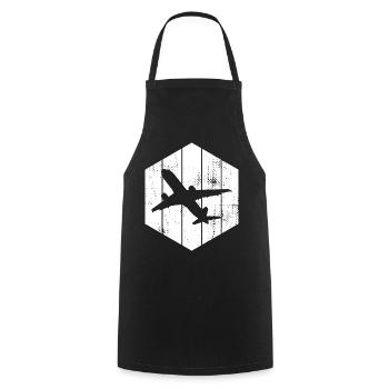 Airplanes Sketch - Cooking Apron - black - Front - AI Model Male 185 dark (185cm)
