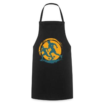 Marathonien - Tablier de cuisine - noir - Devant - AI Model Male 185 dark (185cm)