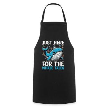 Whale Watching Just Here For Marine Animal Sailing - Cooking Apron - black - Front - AI Model Male 185 dark (185cm)
