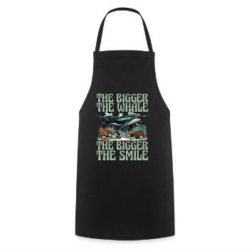 Whale Watching The Bigger The Whale Sea Creatures - Cooking Apron - black - Front - AI Model Male 185 dark (185cm)