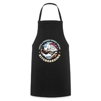 Kiteboarding Life's A Breeze When Water Sports - Cooking Apron - black - Front - AI Model Male 185 dark (185cm)