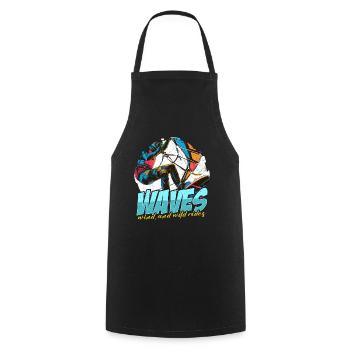 Kiteboarding Waves Wind And Wild Water Sports - Cooking Apron - black - Front - AI Model Male 185 dark (185cm)