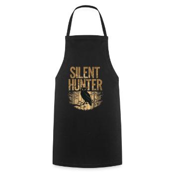 Eule Silent Hunter Nacht für einen Eulen Fan - Kochschürze - Schwarz - Vorne - AI Model Male 185 dark (185cm)