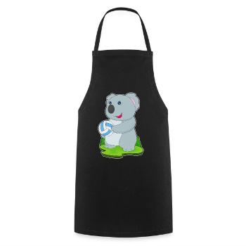Koala Volleyball Player Volleyball - Cooking Apron - black - Front - AI Model Male 185 dark (185cm)