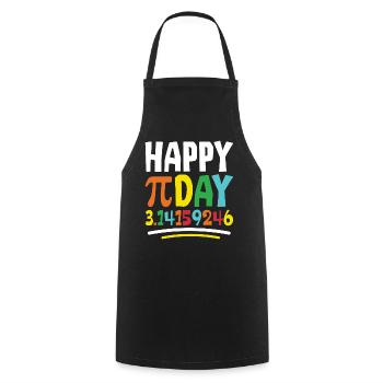 Bonne journée Pi - Tablier de cuisine - noir - Devant - AI Model Male 185 dark (185cm)