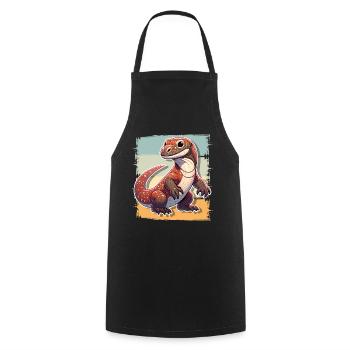 Komodo Dragon - Kochschürze - Schwarz - Vorne - AI Model Male 185 dark (185cm)