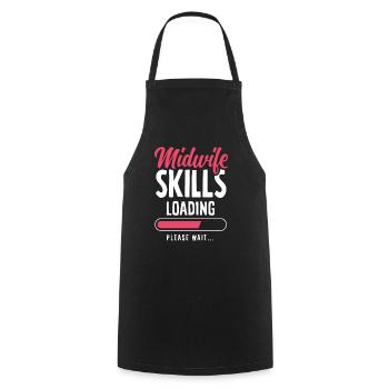 Midwifery Skills Loading Please Wait - Cooking Apron - black - Front - AI Model Male 185 dark (185cm)