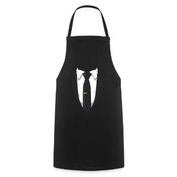 Suit Anzug Kinderkostüm Spaßgeschenk Partneroutfit - Kochschürze - Schwarz - Vorne - AI Model Male 185 dark (185cm)