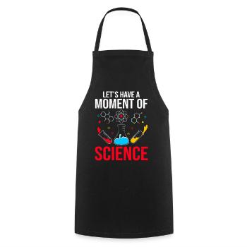 Ayons un moment de science Scientifique drôle - Tablier de cuisine - noir - Devant - AI Model Male 185 dark (185cm)