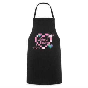 Love hurts - Cooking Apron - black - Front - AI Model Male 185 dark (185cm)