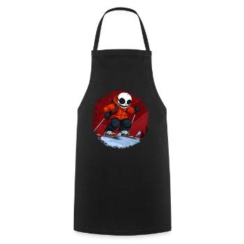 Crâne de skieurs - Tablier de cuisine - noir - Devant - AI Model Male 185 dark (185cm)