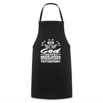 And on the 8th day, God created - Cooking Apron - black - Front - AI Model Male 185 dark (185cm)