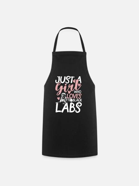 Just a girl who loves black labs - Kochschürze - Schwarz