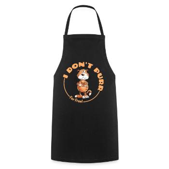Grumpy I Don't Purr Cat Saying Cats - Cooking Apron - black - Front - AI Model Male 185 dark (185cm)