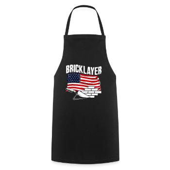 Maurer American Pride Handwerkskunst Tribut - Kochschürze - Schwarz - Vorne - AI Model Male 185 dark (185cm)