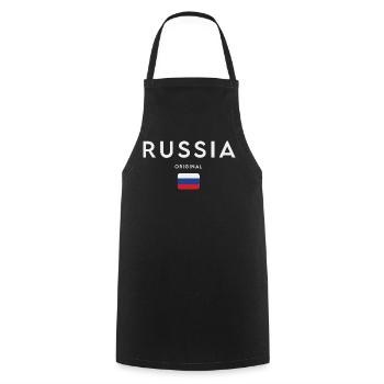 Flag of Russia, Russian pride - Cooking Apron - black - Front - AI Model Male 185 dark (185cm)