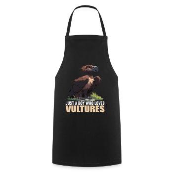 Vulture Geier - Kochschürze - Schwarz - Vorne - AI Model Male 185 dark (185cm)